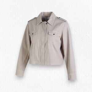 Velvet by Graham and Spencer Pink Dixie Cotton Cropped Twill Jacket Size Medium